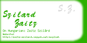 szilard zaitz business card
